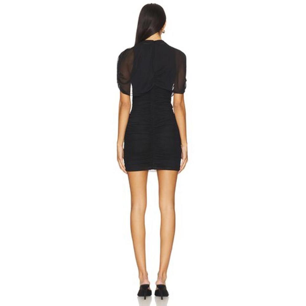 Amanda Uprichard Evianna Dress in Black - Picture 2 of 7